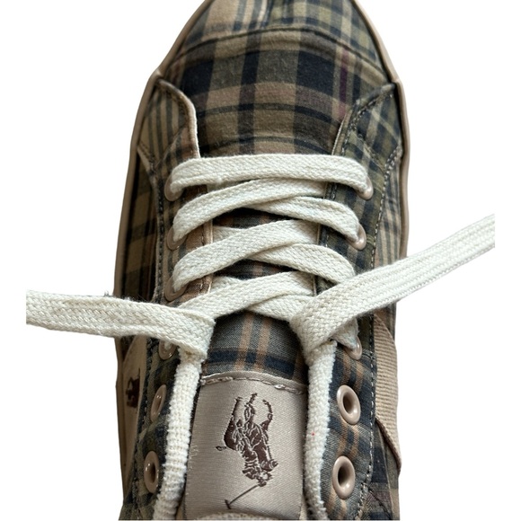 Polo Ralph Lauren Men's Plaid Canvas Sneakers Size 8D - Picture 11 of 12